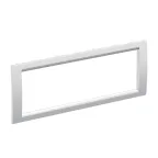 Рамка 6 модулей универсальная серый металлик