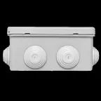 Коробка распределительная КМР-030-014 с крышкой (100х100х50) для прямого монтажа, 10 мембр. вводов серая IP55 розн. стикер EKF