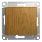 Выключатель одноклавишный, в рамку, схема 1, дуб