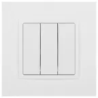 Выключатель тройной, 10АХ-250В, Эра Elegance, белый,14-1107-01