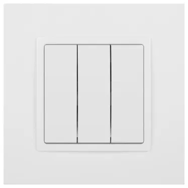 Выключатель тройной, 10АХ-250В, Эра Elegance, белый,14-1107-01