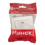 Выключатель Минск 1-клавишный СП с индикатором 10А белый