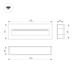 Светильник LTD-TRAIL-S226x76-8W Warm3000 (GR, 65 deg, 230V) (Arlight, IP65 Металл, 3 года) | 029964 | Arlight