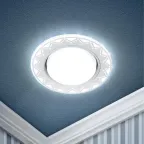 Светильник точечный декоративный cо светодиодной подсветкой GX53, белый/белый DK LD27 WH/WH