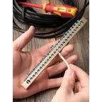 Шина PEN ноль-земля 8х12мм 24 отверстия латунь крепеж по краям PROxima