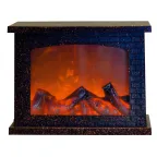                  Фонарь светодиодный Камин на батарейках 3АА (не в/к) ULD-L2821-005/DNB/RED BROWN FIREPLACE 28х21см 5 светодиодов Эффект пламени Корпус коричневый
               