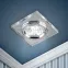 Светильник декор стекло квадрат MR16,12V/220V, 50W, хром/зеркальный DK8 CH/WH