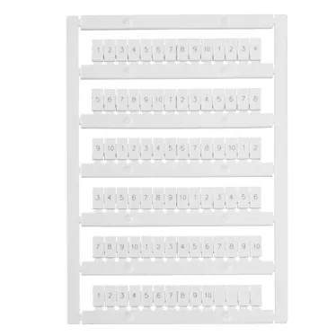 Маркировка для клемм Ш-5 мм "1-10" (80 шт) OptiClip MC5/H/1-10