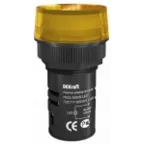 Лампа ADDS 22мм желтая LED 220В