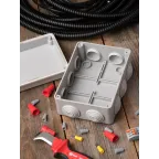 Коробка распаячная КМР-050-041 пылевлагозащитная 10 мембранных вводов уплотнительный шнур (150х110х70) PROxima