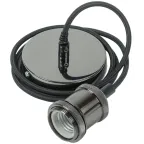 Патрон подвесной Пал27-04-К51 E27 со шнуром 1,5м RETRO черный IEK