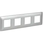 SKANDY Рамка 4-местная SK-F04S серебряный IEK