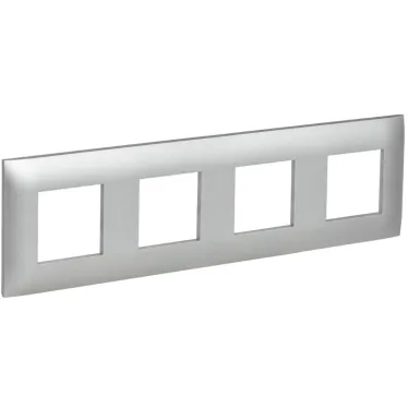SKANDY Рамка 4-местная SK-F04S серебряный IEK