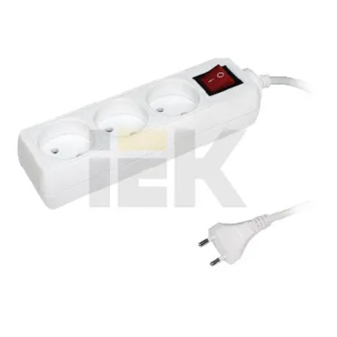 Удлинитель бытовой 3х5м без заземления с выключателем 16А У3К