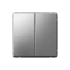 ARTGALLERY 2-клавишный выключатель, сх.5, 10АХ, механизм, сталь