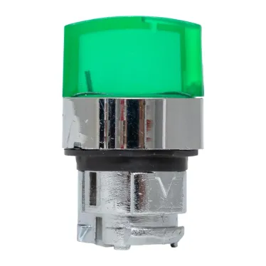 Механизм переключателя исполнительный ХB4 зеленый на 2 положения возвратный без фиксации с подсветкой с короткой ручкой PROxima