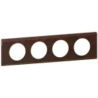 Рамка, четырехпостовая, коричневая текстурная кожа