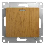 Выключатель одноклавишный, с подсветкой, в рамку, схема 1а, дуб