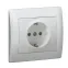 Galea Life Розетка с заземлением aluminium лицевая панель