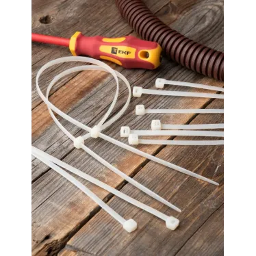 Хомут P6.6 стандартный белый 4.8x400 (100шт) FlexLock PROxima