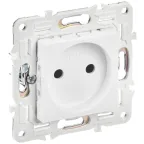 SKANDY Розетка без заземления без защитных шторок 10А SK-R02W арктический белый IEK