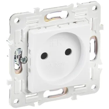 SKANDY Розетка без заземления без защитных шторок 10А SK-R02W арктический белый IEK