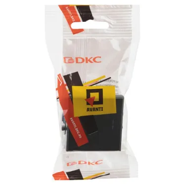 Avanti Переключатель одноклавишный модульный, , Черный матовый, 2 модуля