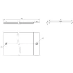 Крышка на металлический лоток основание 600 мм (6м) L3000