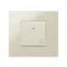 Кнопка клавишная свет с подсветкой, 10А 250В, S27 слоновая кость