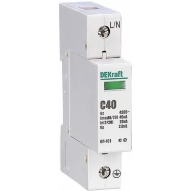 Ограничитель перенапряжения однополюсный ОП-101 1п 40кА С 420В