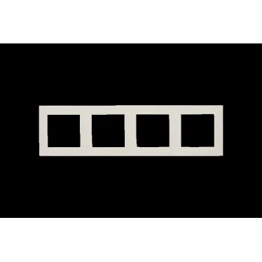 15 Рамка на 4 поста слоновая кость