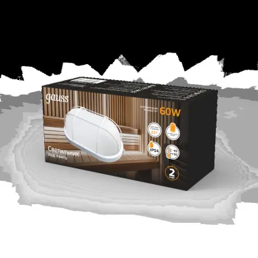 Светильник ЖКХ под лампу 1хE27 AC 220В IP54 овал 105х85х212мм с решеткой max 60Вт НБП Gauss