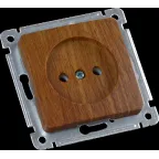 MASTER Розетка одноместная скрытой установки, в рамку, дуб