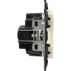 Valena ALLURE Розетка силовая 2К+З 16А 250В винтовые зажимы слоновая кость