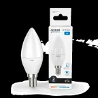 Лампа светодиодная LED 6 Вт 470 лм 6500К свеча холодный E14 AC 220В Elementary Gauss