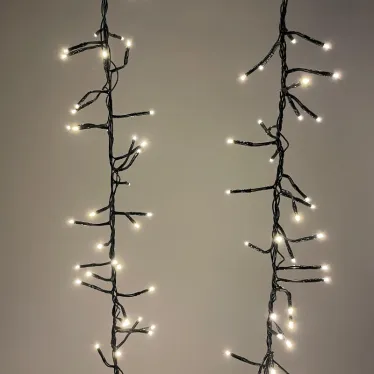 Гирлянда LED Нить Мишура 3,9 м зеленый провод, теплый свет, 220V ENIN - GW