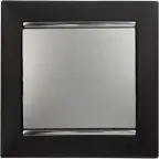 Выключатель одноклавишный, в рамку, алюминий