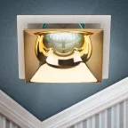 Встраиваемый светильник декоративный KL102 WH/GD MR16 GU5.3 белый золото