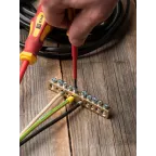 Шина нулевая 8х12мм 125А 10 отверстий крепеж по центру латунь PROxima