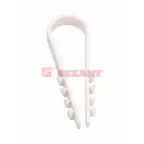 Дюбель-хомут нейлоновый 5-10 мм. круглый. белый (100 шт/уп)