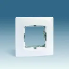 Рамка с суппортом на 1 широкий или 2 узких модуля без лапок дюропласт 85х85мм слоновая кость