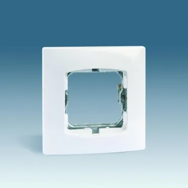 Рамка с суппортом на 1 широкий или 2 узких модуля без лапок дюропласт 85х85мм слоновая кость