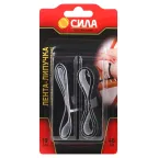 Лента-липучка самоклеящаяся чёрная 19ммx46см THL72-07 СИЛА