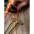 Шина нулевая 8х12мм 125А 8 отверстий крепеж по центру латунь PROxima