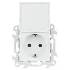 Розетка 2К+З Schuko IP44, белый
