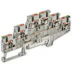 Колодка клеммная CP-ML-PEN 3 ур. земля-низ 2,5мм2 серая IEK