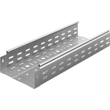 Металлический лоток перфорированный 200х80х3000, толщина 1,0 мм, Сендзимир цинк