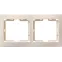 Рамка РВ-2-ККм двухместная вертикальная Кварта кремовый