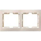 Рамка РВ-2-ККм двухместная вертикальная Кварта кремовый