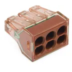 Клемма шестипроводная 1.5-4мм.кв одножильная